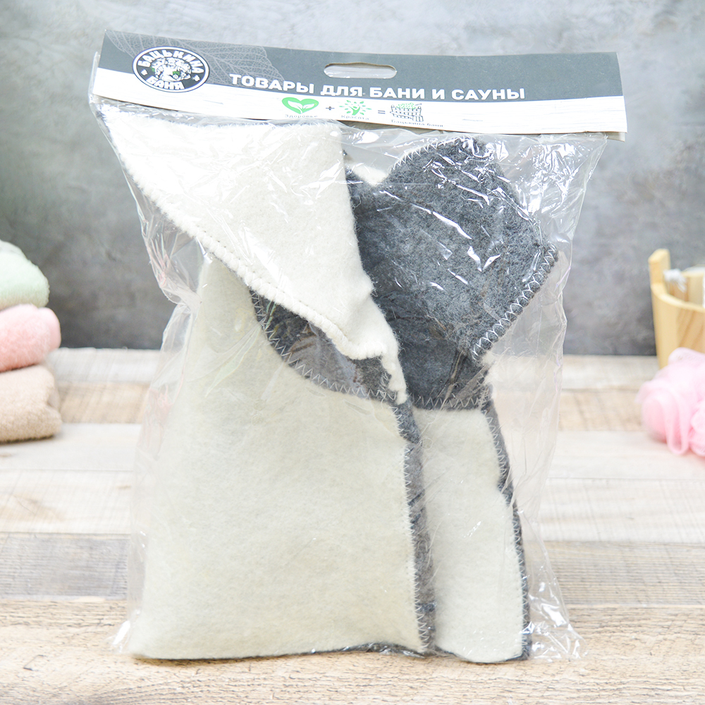 Шапка для бани модельная "Викинг", тм "Бацькина баня"