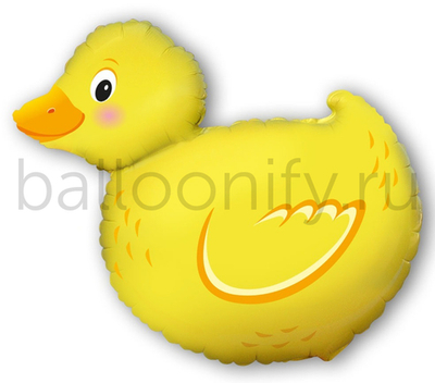 Шар (30''/76 см) Фигура, Утенок, Желтый, 1 шт.