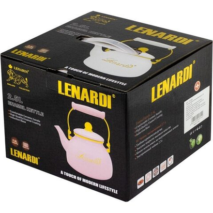Lenardi 776-044 Чайник эмалированный 2,5л. MIGUEL в под.уп.(х6)
