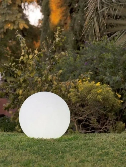 Ландшафтный светильник Белый Шар 20 см