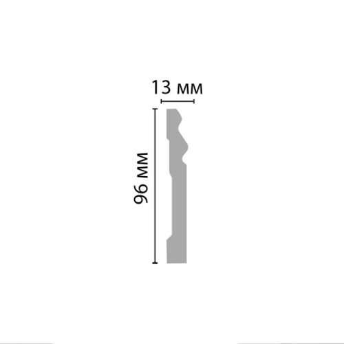 Плинтус напольный Decomaster A015 96х13х2000мм