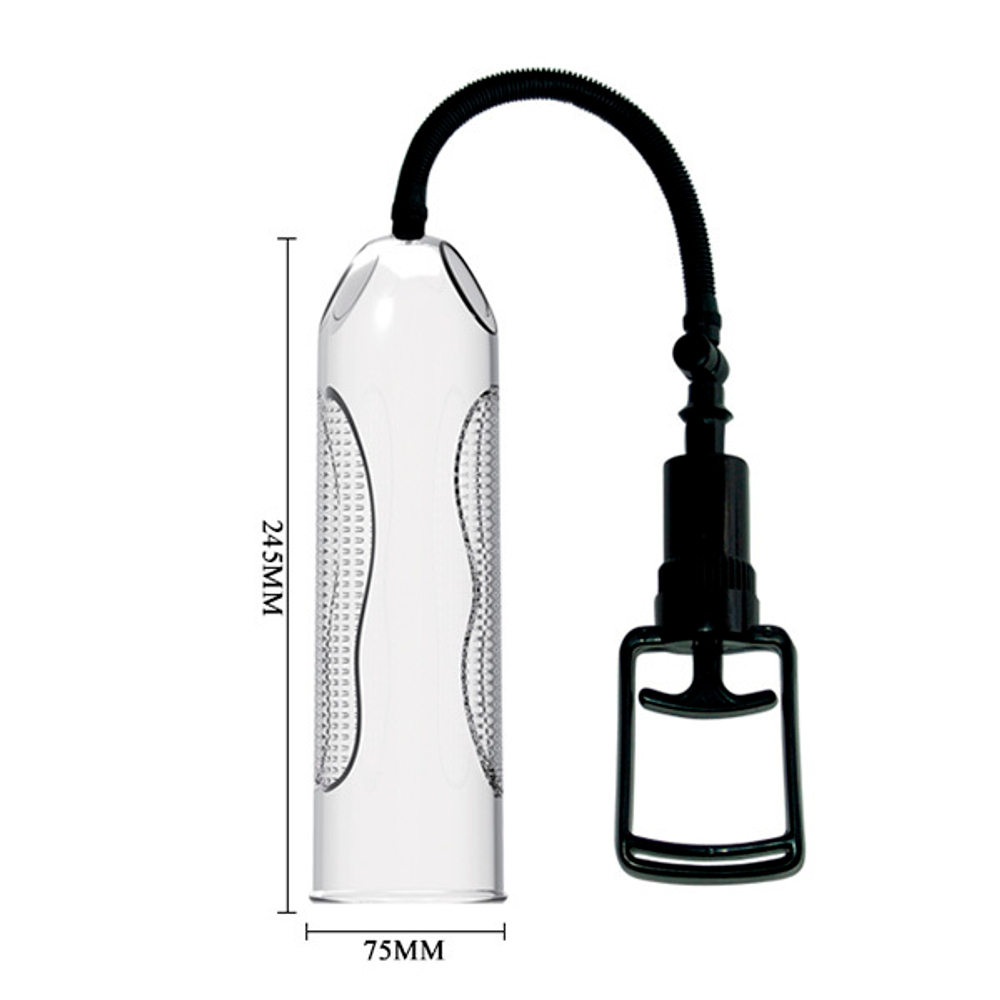 Мужская помпа 24,5см со вставкой в виде вагины Baile Pump BM-010066A