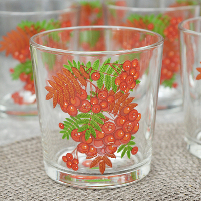 Набор стаканов 6шт 250мл "Рябинушка"