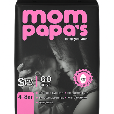 Подгузники Mom Papa"s S 60 шт