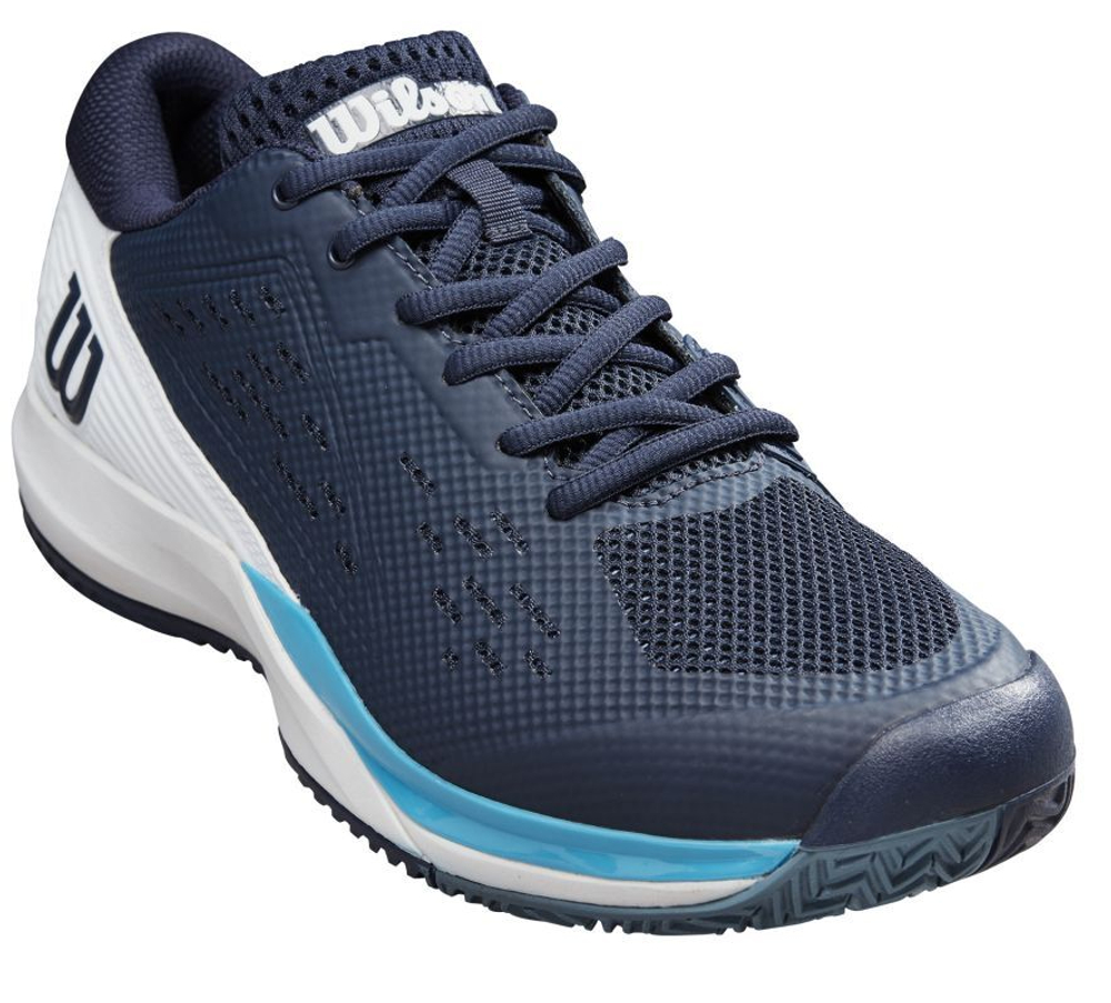 Мужские кроссовки теннисные Wilson Rush Pro Ace - navy blazer/white/blue atol