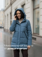 Куртка весенняя удлиненная со съемным капюшоном