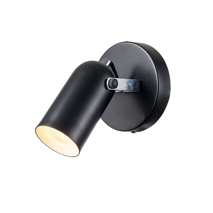 Настенный светильник 1x40Вт E14, металл, черный