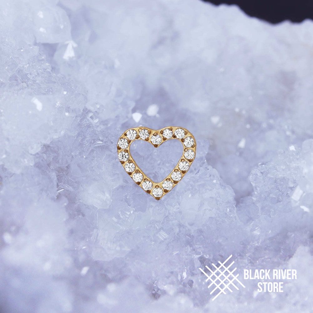 Diamond Heart v.2 Crystal PVD Yellow