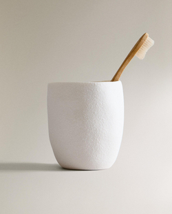 Zara Home стакан для ванной комнаты, керамика, белый · 4517/104