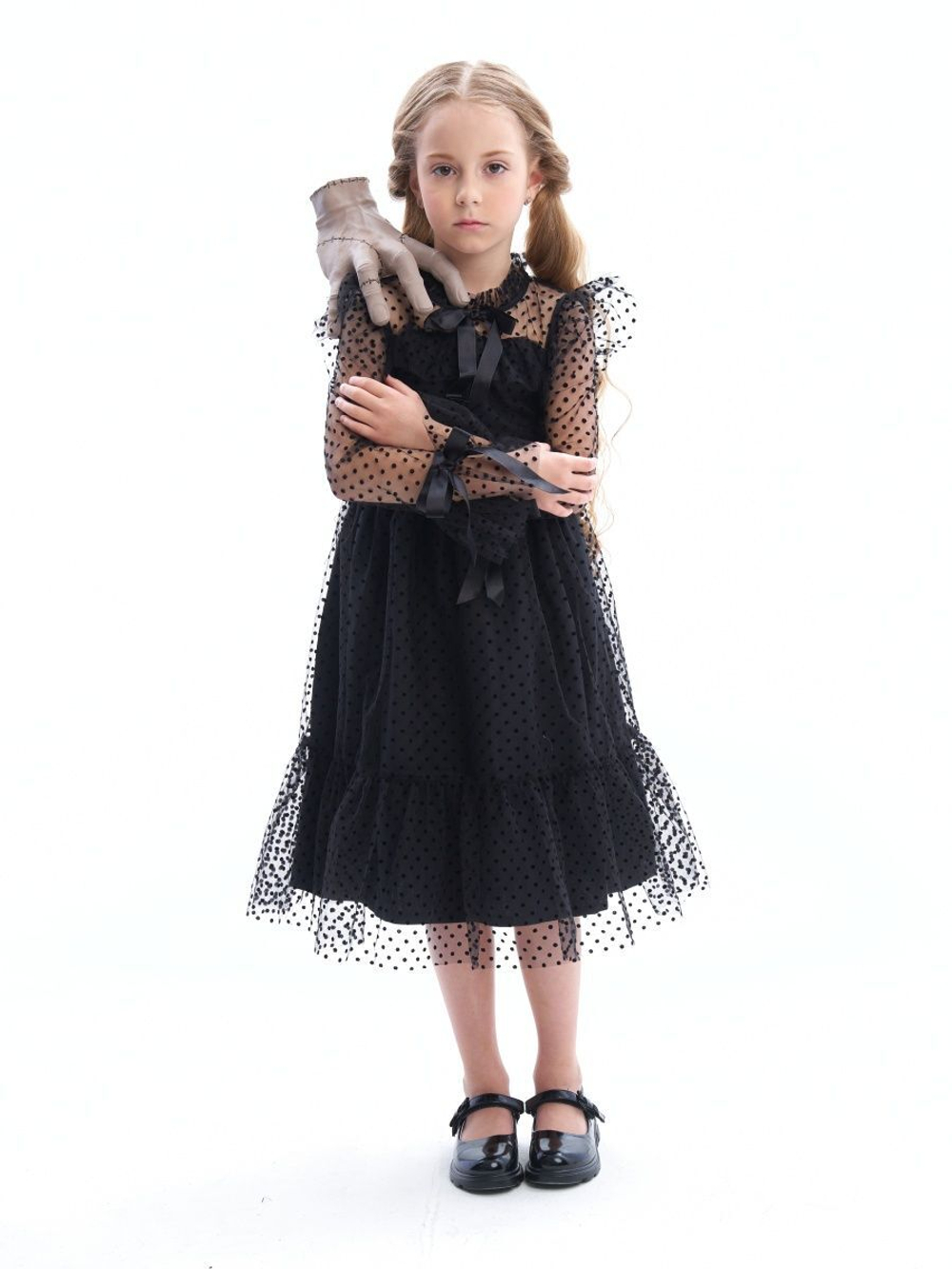 Пышное платье Уэнсдэй (Wednesday Addams) вещь на Хэллоуин