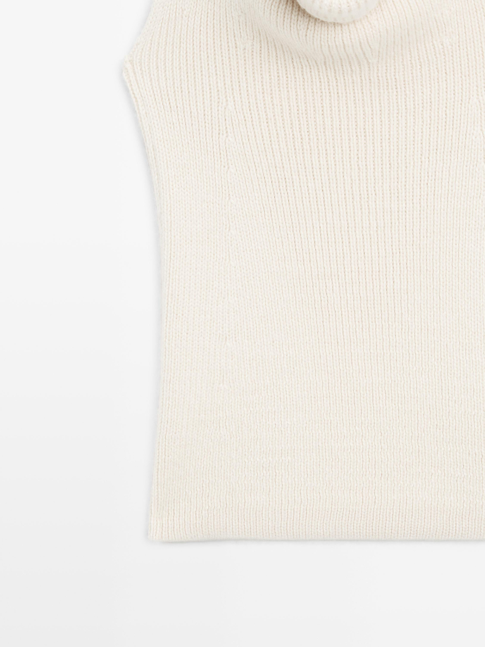 Massimo Dutti Топ из смесовой шерсти - Limited Edition, натуральный