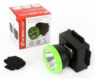 Ultraflash Фонарь налобный LED53762 1LED 0,5W 3xAA черный