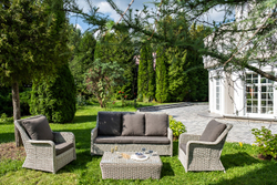 "Гляссе" лаунж-зона из искусственного ротанга, цвет бежевый