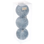 Новогодние шары VERSAILLES «Антарес» 8 см (набор 3 шт), Голубой