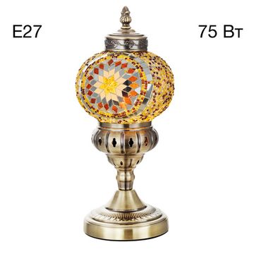 Настольная лампа 1*Е27 L419815 мозайка янтарь Каир Citilux
