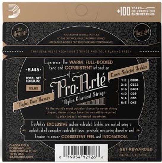 Струны для классической гитары D'ADDARIO EJ45