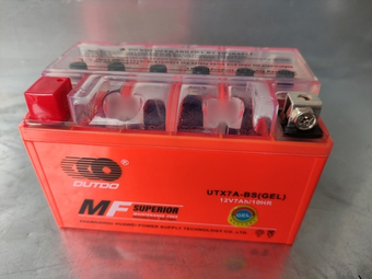 АКБ 12V 7А гелевый, на скутер 150 кубов (UTX7A-BS, 150х87х93) Outdo