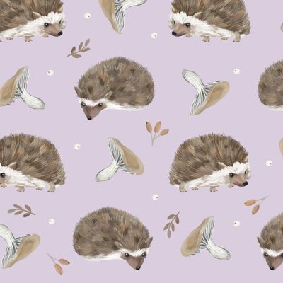 Ёжики на сиреневом