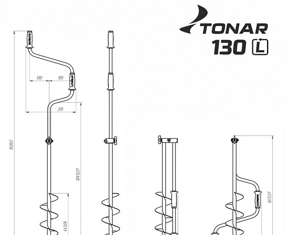 Ледобур Тонар ЛР-130Д (левое вращение)
