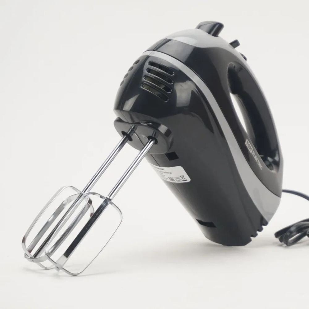 Миксер ручной, TDM, Зевс 2, 300 Вт, 5 скор, турбо реж, 2 комплекта насадок, чер