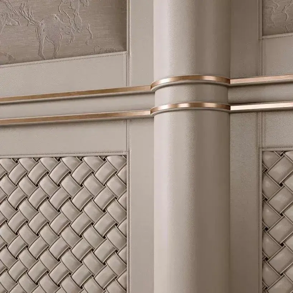 Молдинг декоративный для стен, самоклеящийся, гибкий, золото 4м/для мебели/для дверей