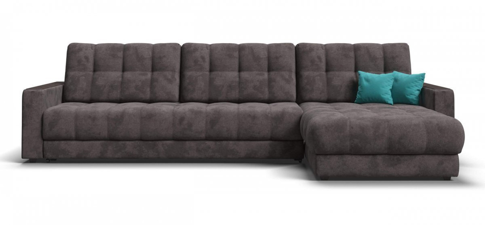 Угловой диван Босс Макс Велюр Алькантара серый