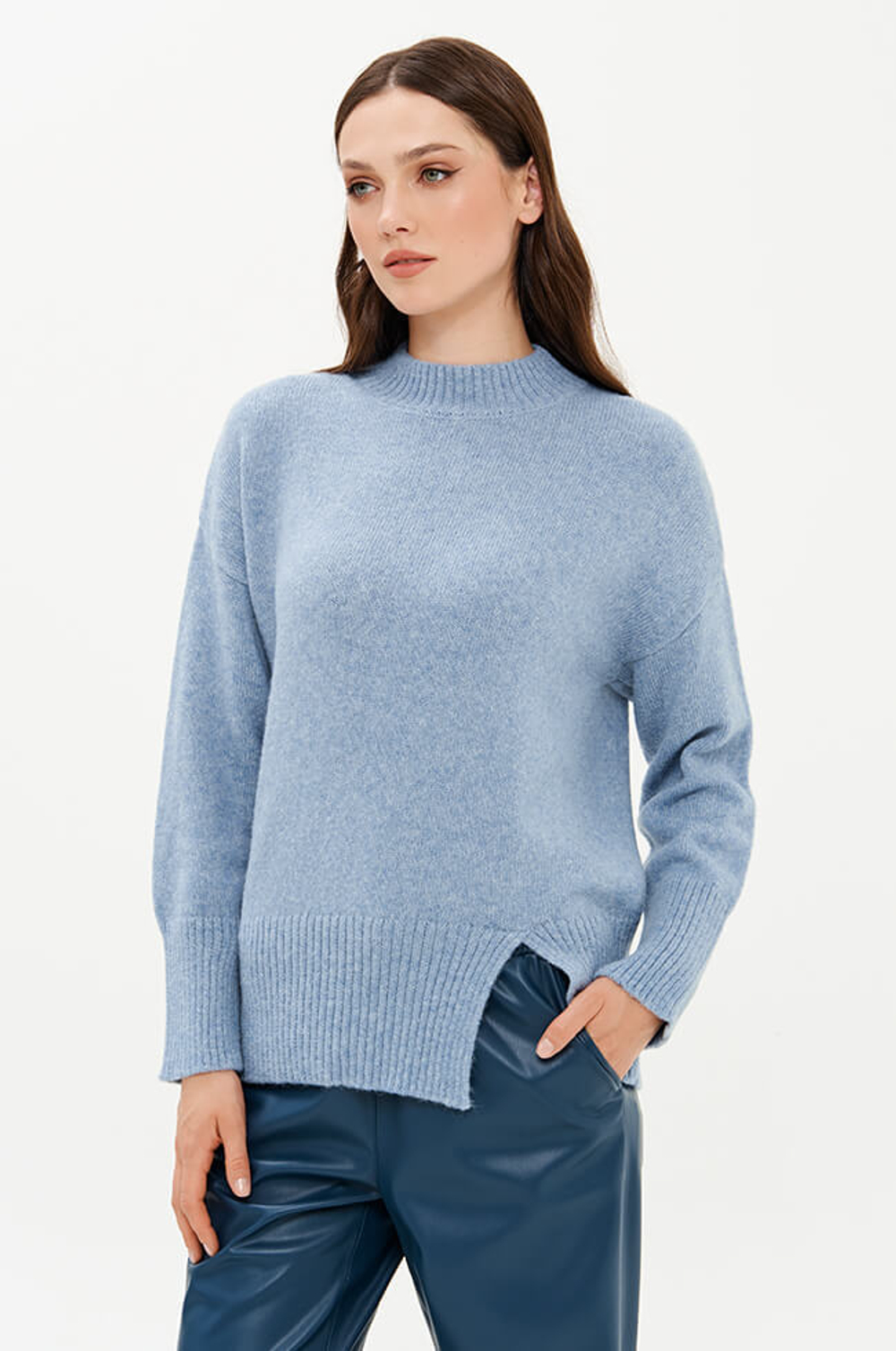 23364 Свитер женский (голубой)