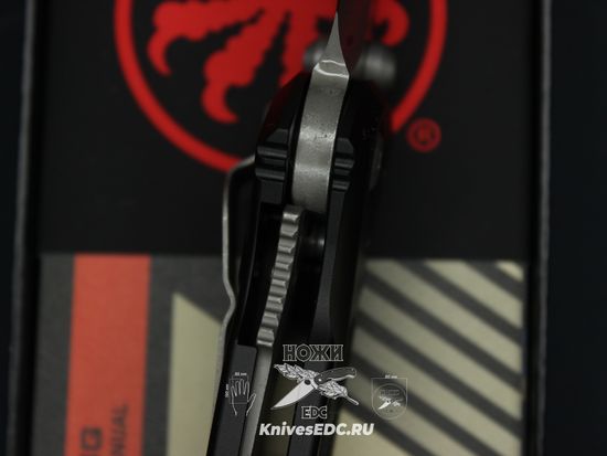 Нож Microtech Socom Elite 161A-10AP Tanto Edge Apocalyptic - черная алюминиевая рукоять, сталь M390