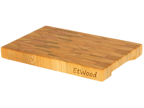 Торцевая разделочная доска 30x20x3 см. лиственница, арт. 062