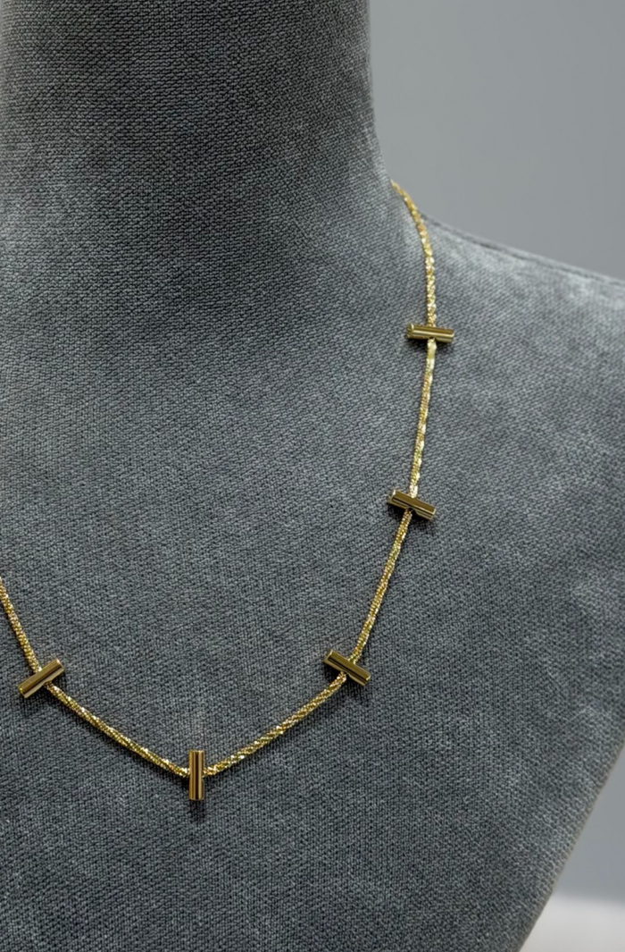 Цепочка ШИПЫ gold