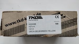 Монтажный провод 5000088 TKD Kabel H07V-K, 1х1,5. Желто-зелёный