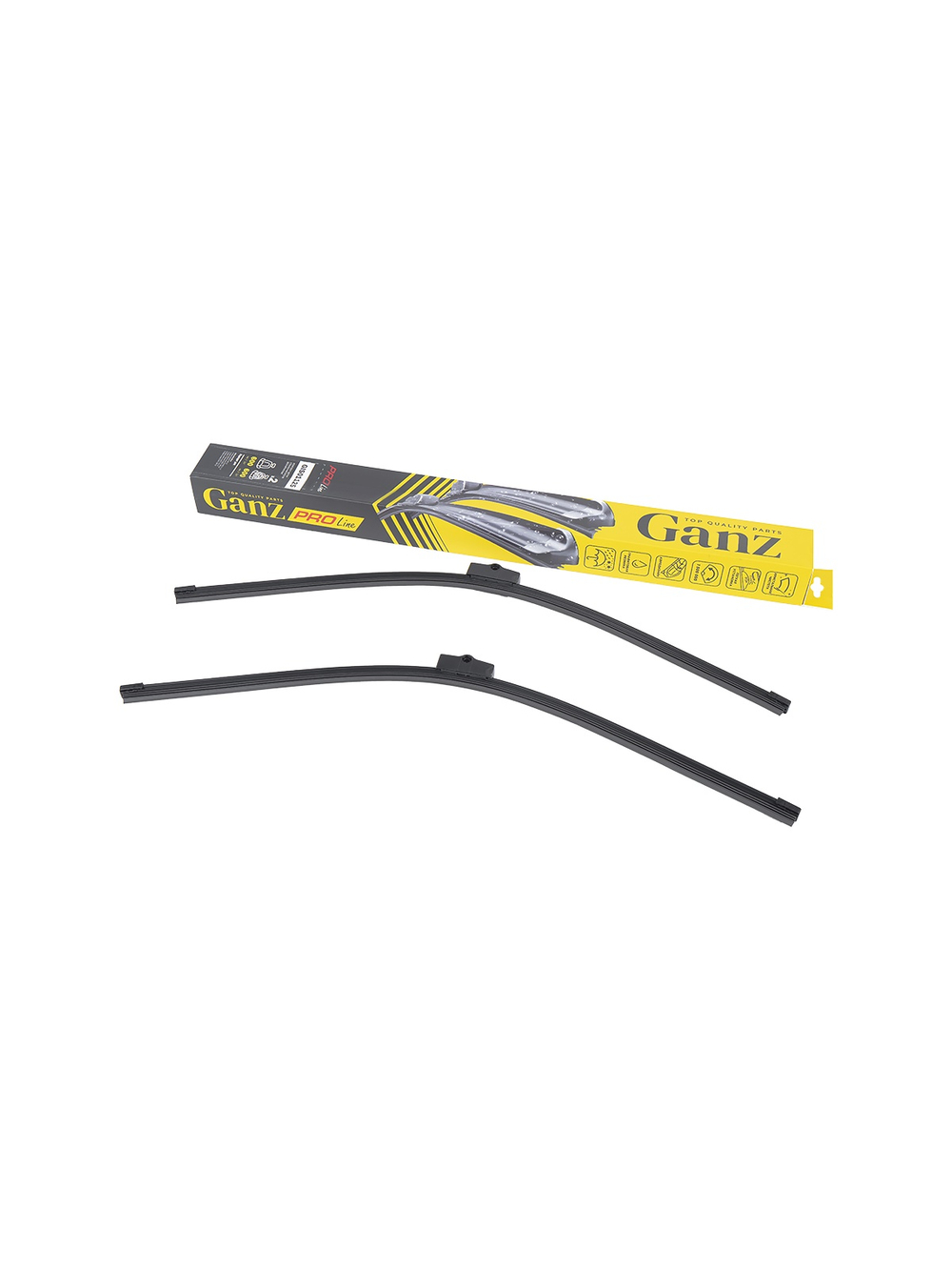 Щетка стеклоочистителя 600/600 мм бескаркасная комплект 2 шт MB W204 09- GANZ PRO-LINE GIS01125