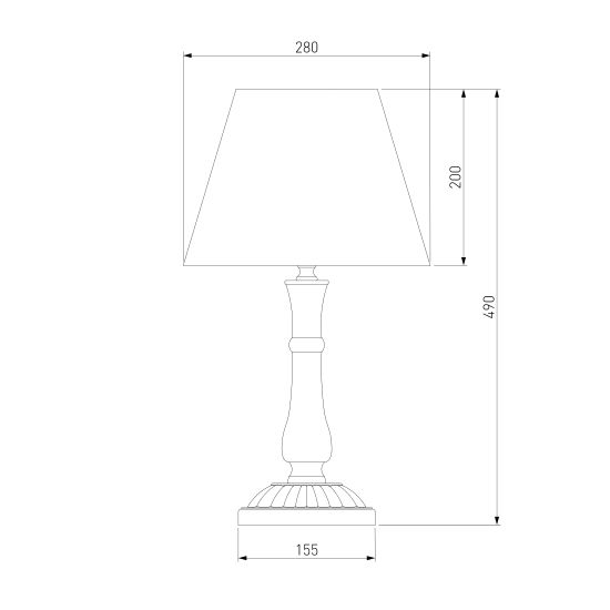 01060/1 / настольный светильник / белый с золотом