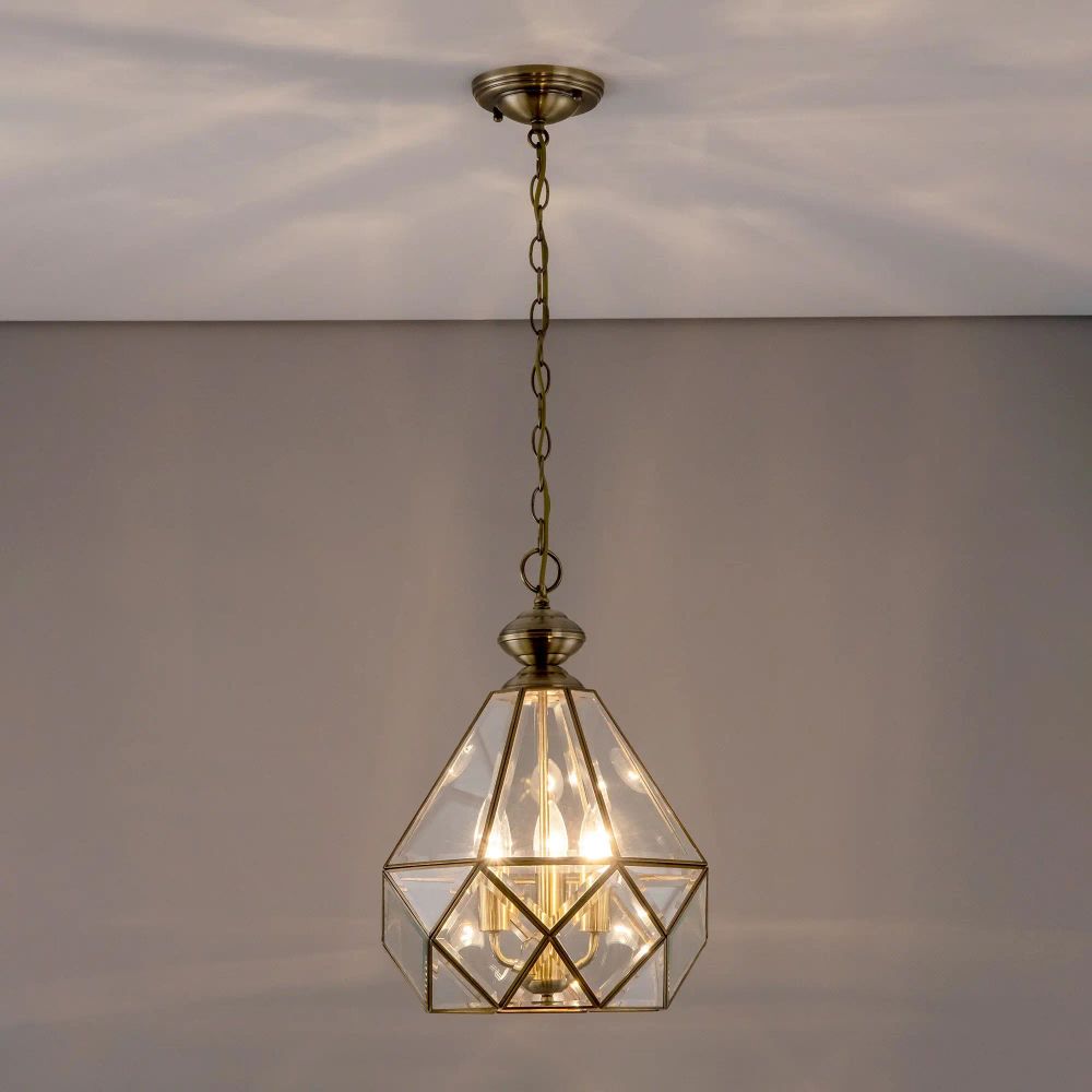 Citilux Витра-1 CL442130 Люстра подвесная витражная Бронза