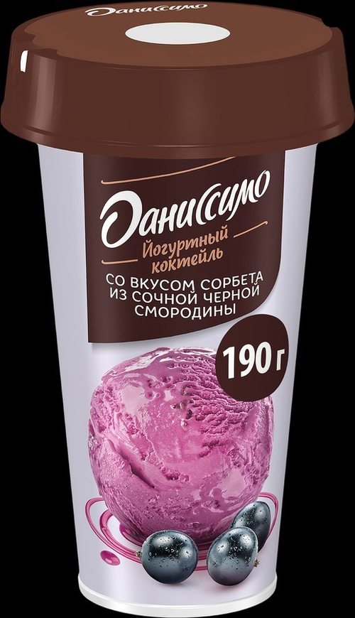 Даниссимо коктейль Сорбет черн. смородина 190гр