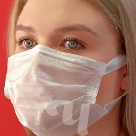 Маска 3-х слойная защитная "Чистовье" (БЕЛАЯ) 30 шт (пакет)