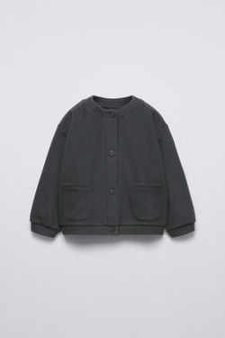 ZARA ЖАКЕТ SOFT TOUCH, АНТРАЦИТОВО-СЕРЫЙ