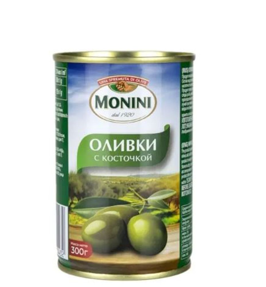 Оливки с косточкой Monini (Монини) 300г
