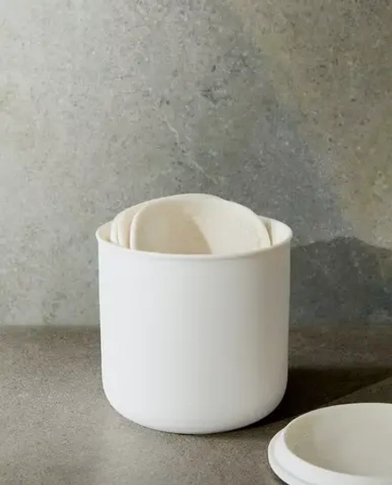 ZARA HOME БАНОЧКА ДЛЯ ХРАНЕНИЯ ИЗ КЕРАМИКИ, БЕЛЫЙ