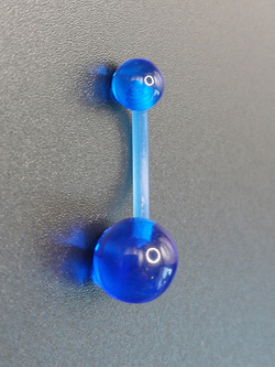 Акриловые серьги для пирсинга пупка. Яркие цвета. 1 штука