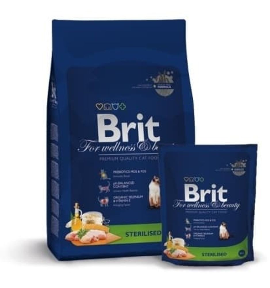 Brit Premium Cat Sterilized д/стерилизованных кошек и котов с Курицей 300гр