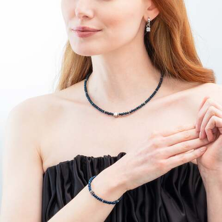 Колье Coeur de Lion Blue-Silver 3045/10-0717