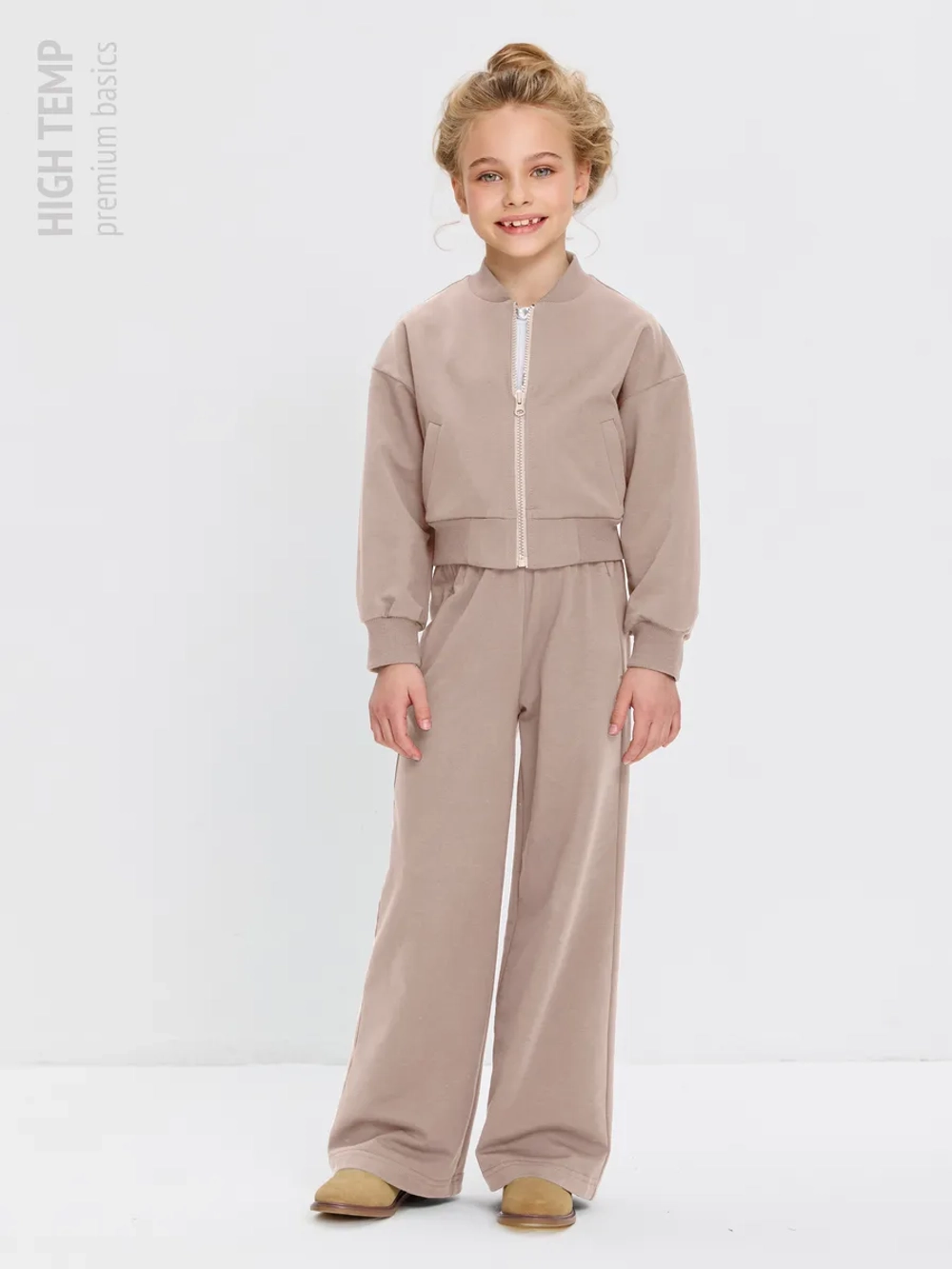 Брюки палаццо из футера