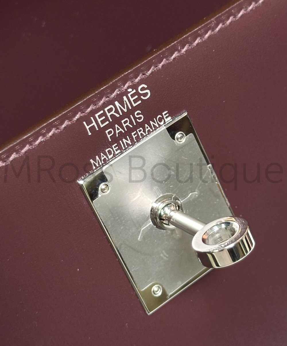 Женская сумка Hermes Kelly коричневого цвета