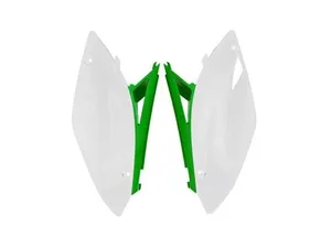 Боковины задние KX250F 09-12 # KX450F 09-11 бело-зеленые RTech R-FIKXFBNVE29