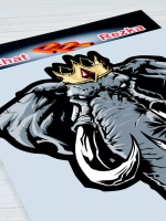 Наклейка - Слон в короне