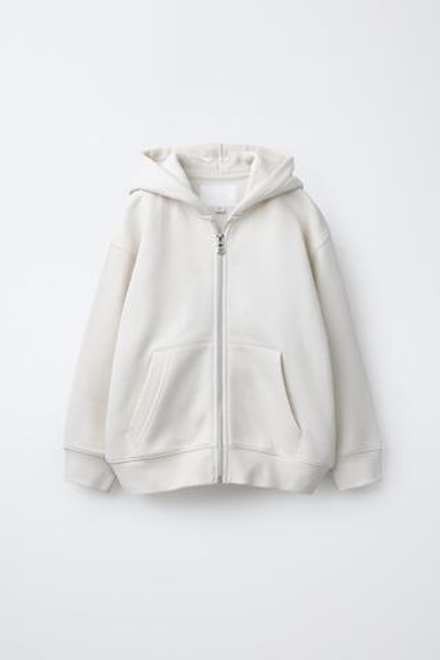 ZARA ТОЛСТОВКА НА МОЛНИИ БАЗОВАЯ, ЭКРЮ