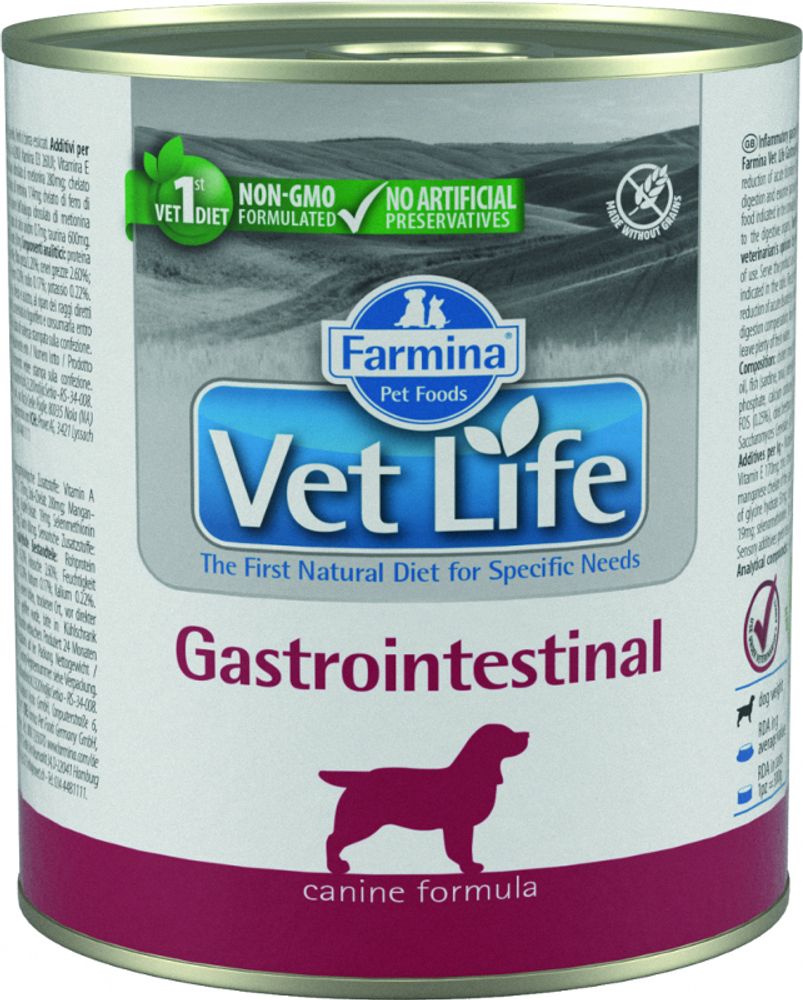 Вет Лайф паштет для собак гастроинтестинал VET LIFE NATURAL DIET DOG GASTROINTESTINAL