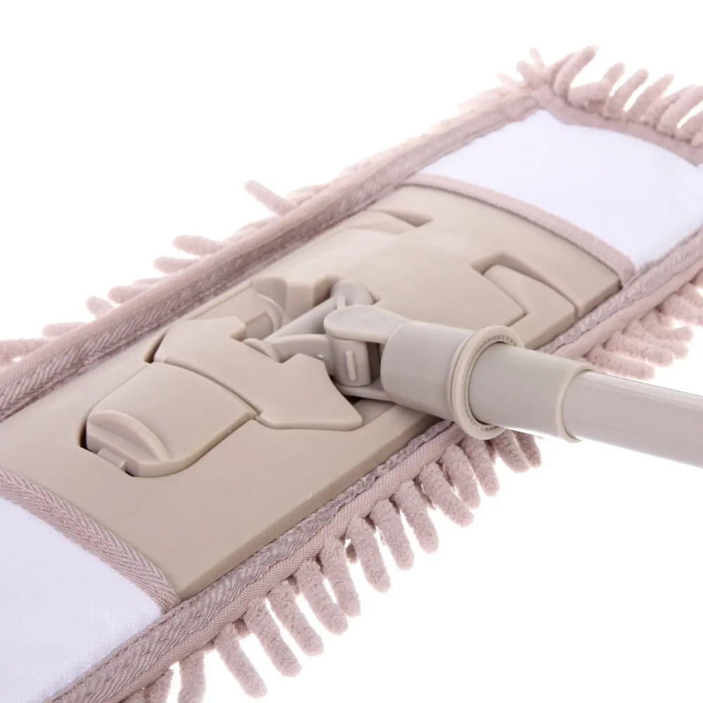 Швабра Селфи с насадкой из микрофибры бежевая насадка букли 100гр