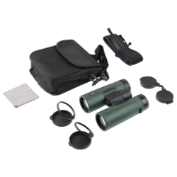 Бинокль Veber Silver Line БП 10X42L WP - Комплект поставки: сумка для хранения и переноски, защитные нетеряемые крышки окуляров и объективов, шейный ремень, салфетка